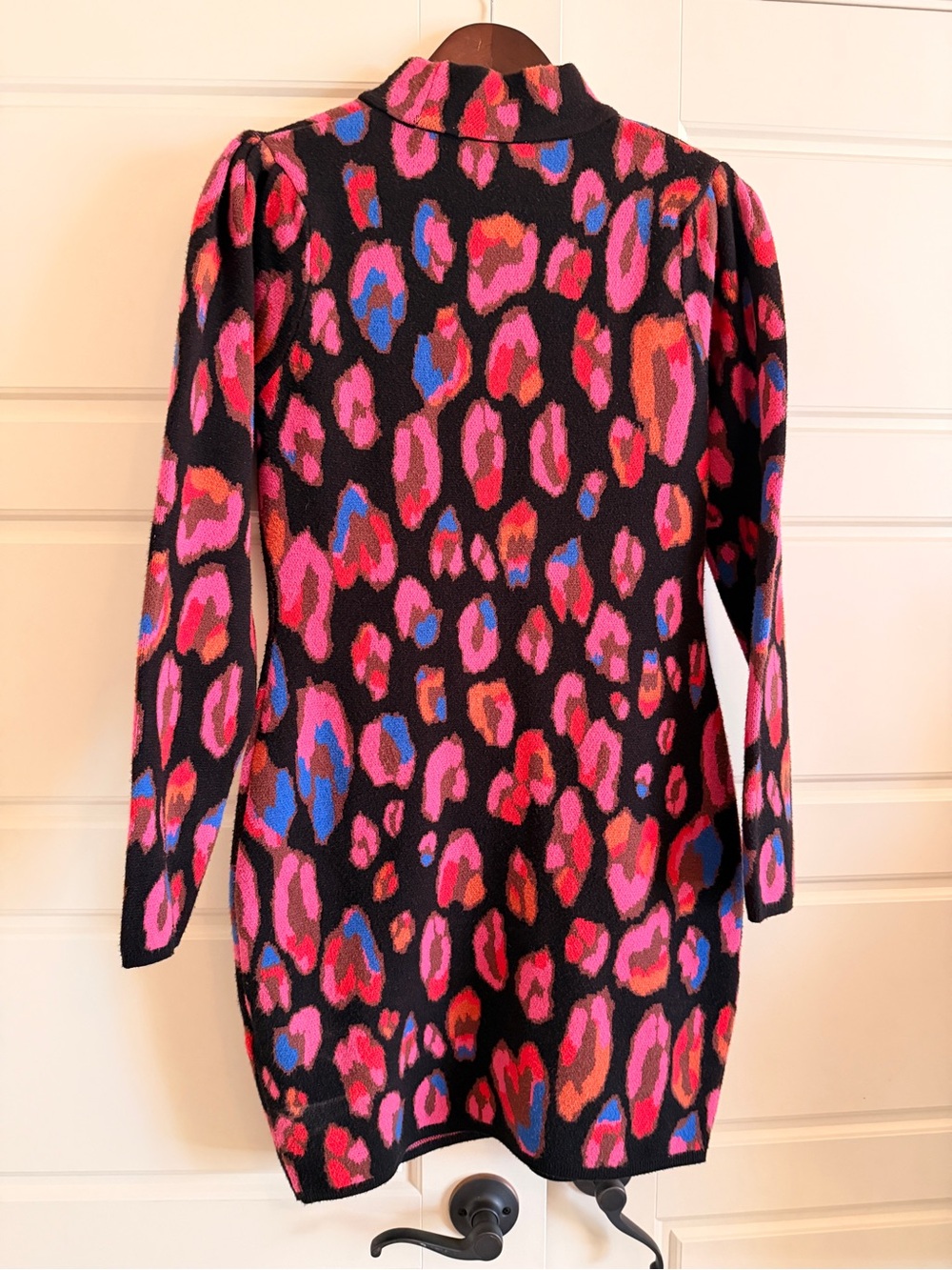 FARM Rio Leopard Print Sweater Dress - Knee Length - Picture 2 of 7